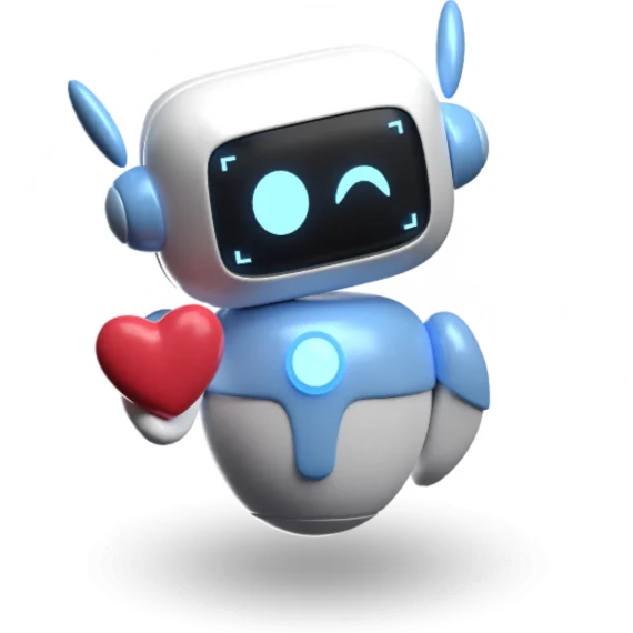 robot with heart